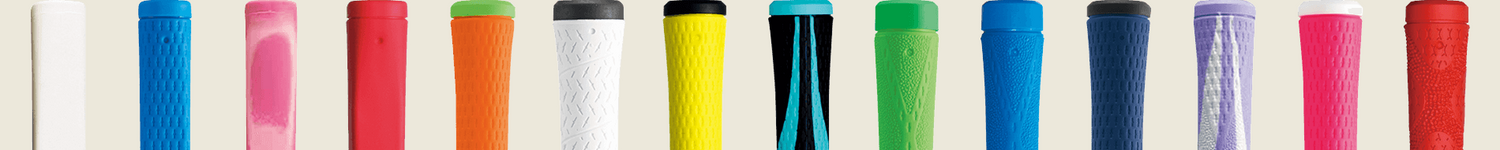 Row of IOMIC Golf Grips - Different Colours
