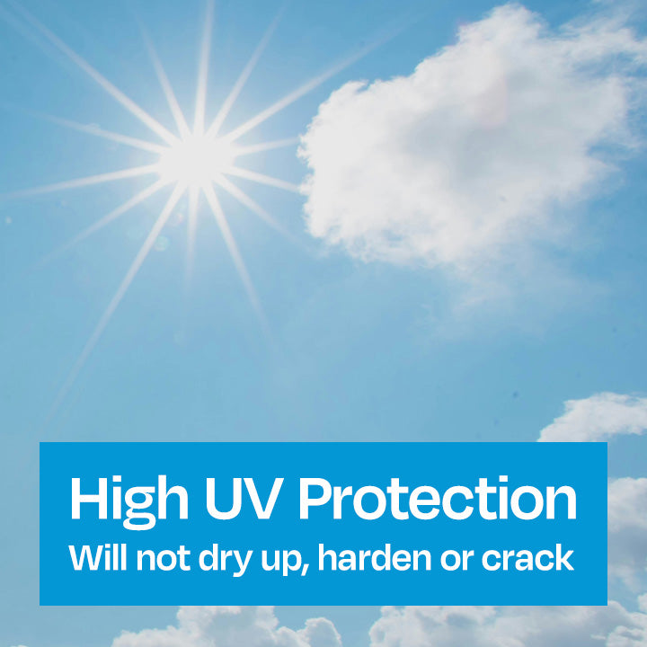 High UV Protection - Will not dry up, harden or crack